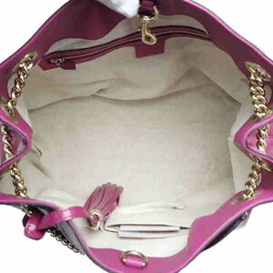Gucci Strap Soho Bag Chain Leather Patent Pink Vernis Shoulder
